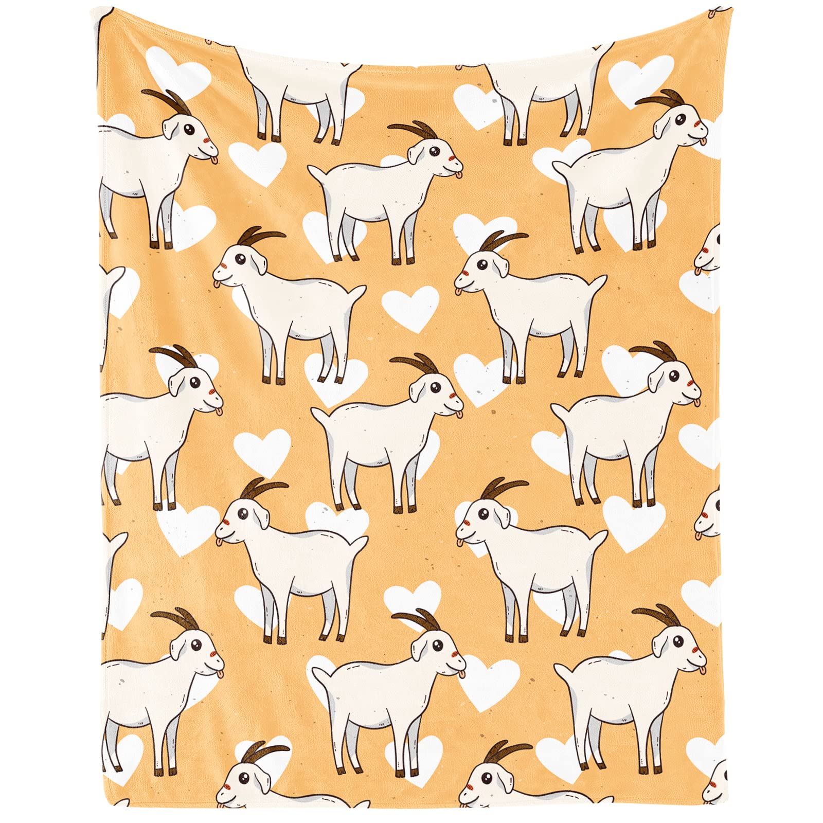 Coperta Morbida Con Stampa Di Capra | Flanella Antipilling | 3 Dimensioni: S, Copriletto, Grande