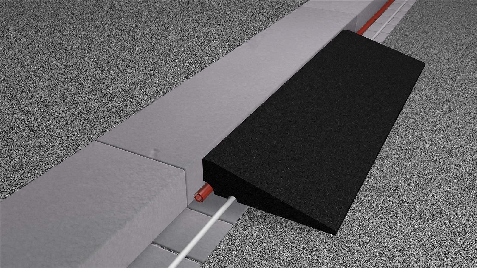 PROFIMAT® Gummi Bordsteinrampe 800x250 mm - Hochwertige Auffahrhilfe mit 70 mm Höhe für Diverse Fahrzeuge und Rollstühle