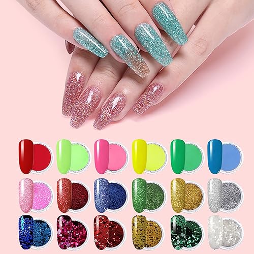 Miniatura 8 de Kit profesional de uñas acrílicas  Juego de manos de práctica con polvo, cepillo, kit de iniciación de bricolaje para principiantes con puntas,