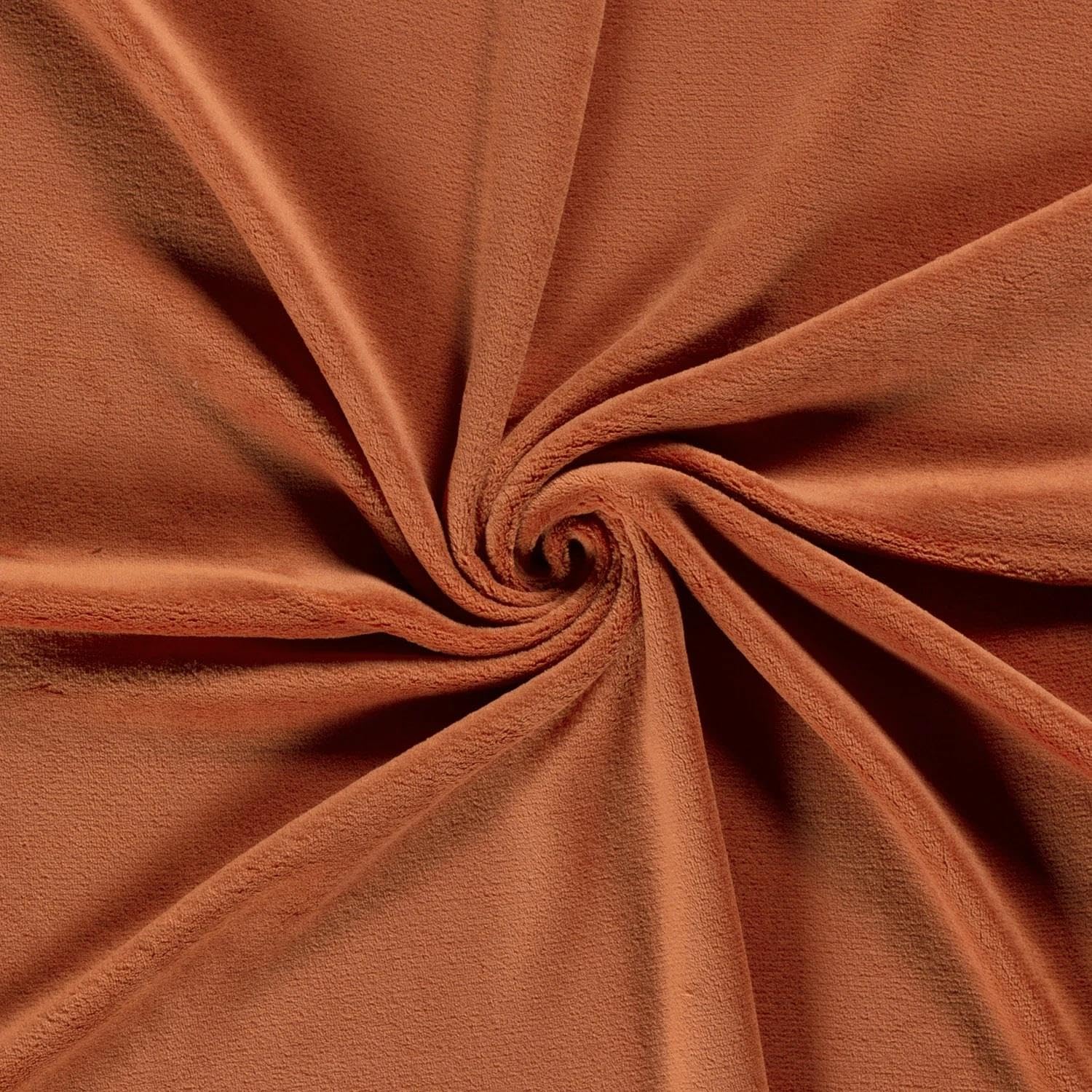 Crs Fur Fabrics Orange Double Sided Coral Cuddle Fleece Fabric Material Ginger Rust 1/4Mtr