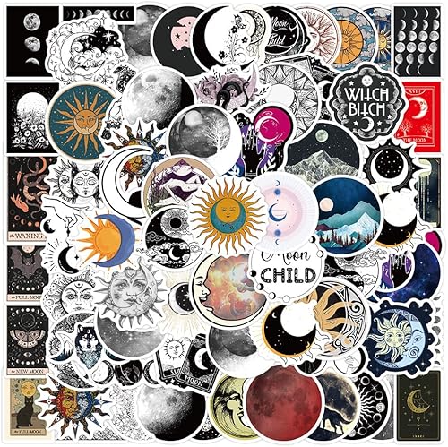 Calcomanías para plantas 62 unidades calcomanías de luna Marte decoraciones del espacio exterior para adolescentes decoración de vinilo impermeable