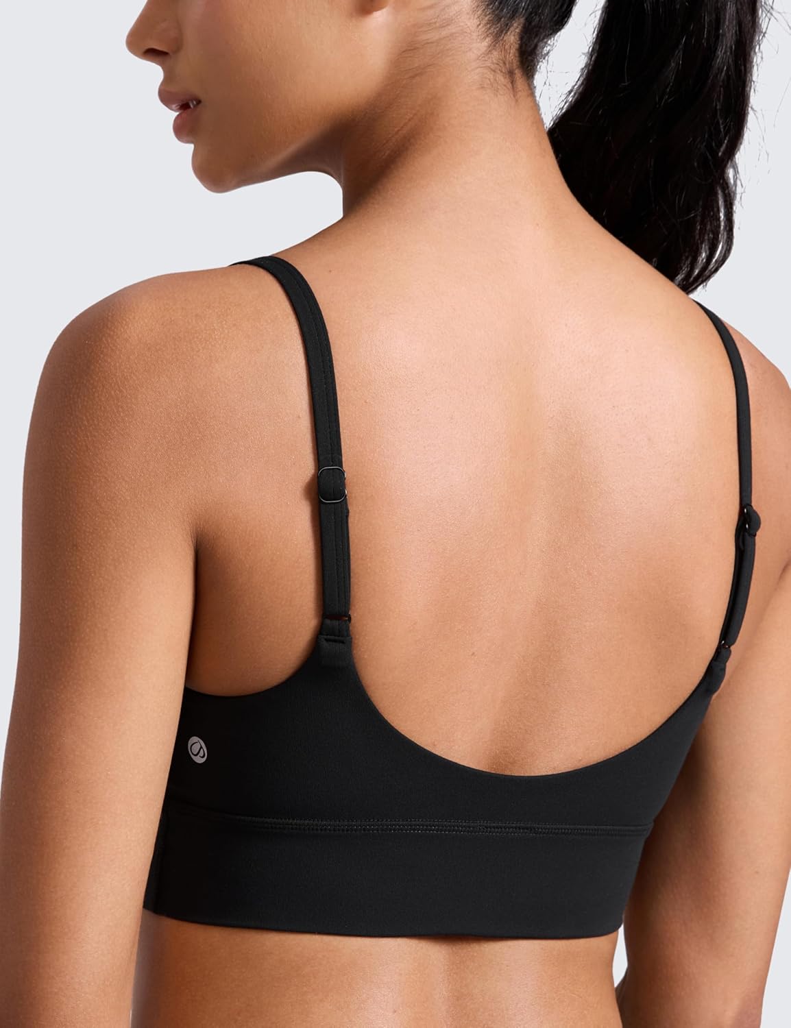 CRZ YOGA Butterlift Scoop Neck Longline Sports Bras for Women - Padded Cami Tank Adjustable Spaghetti Strap Workout Crop Top - Image 5