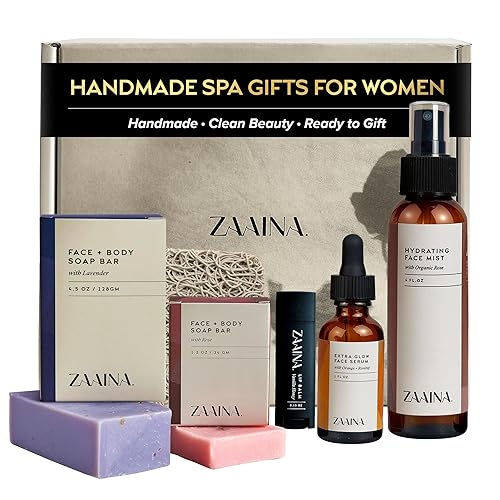 Spa Gift Set for Her - Relaxation Spa Kit for Women, Mother's Day Gifts Handmade in USA, Luxury Spa Gifts for Women, Spa Gift Basket for Mom,