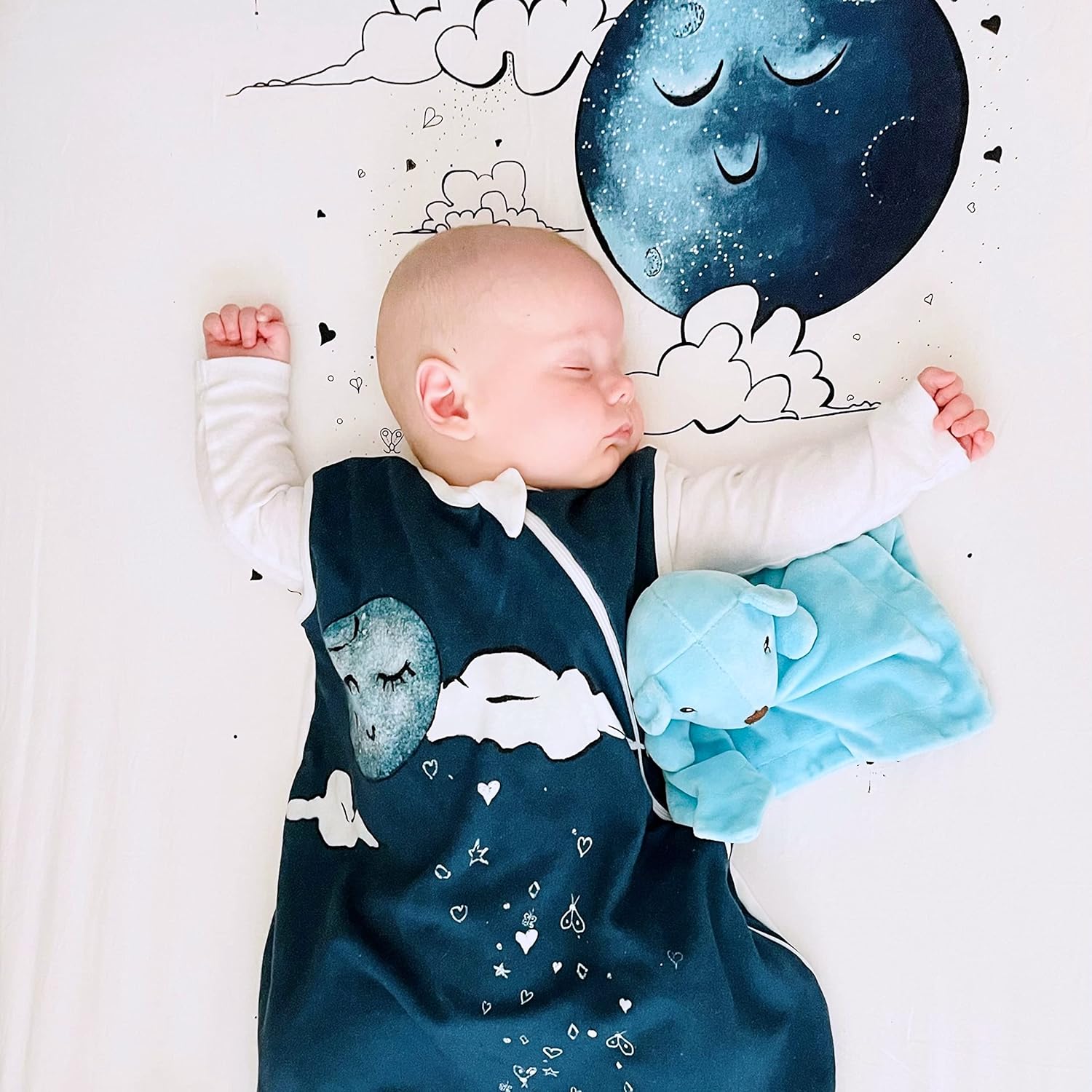 JumpOff Jo - Premium Designer Baby Sleep Sack - 100% Cotton Wearable Blanket, Easy Diaper Change, Sleeveless Swaddle Sack - Mama Bear, Small 3-9 Months Old
