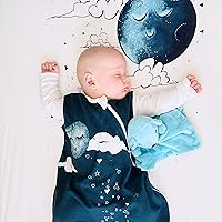 Vista 5 de JumpOff Jo - Saco de dormir para bebé de diseño prémium - Manta 100% algodón, fácil cambio de pañales, saco sin mangas para envolver - Mama Bear