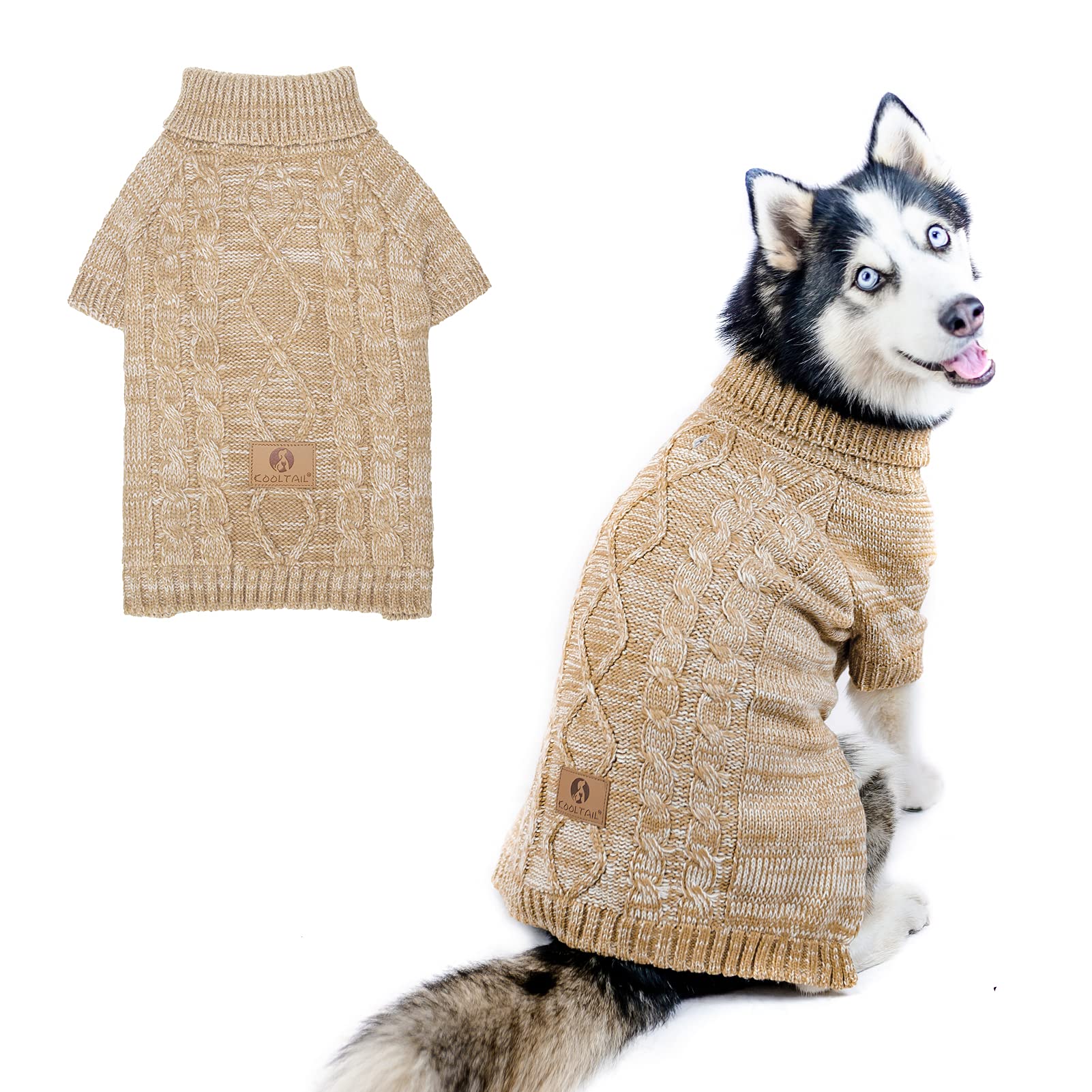 Knit Turtleneck Dog Sweater for Small 