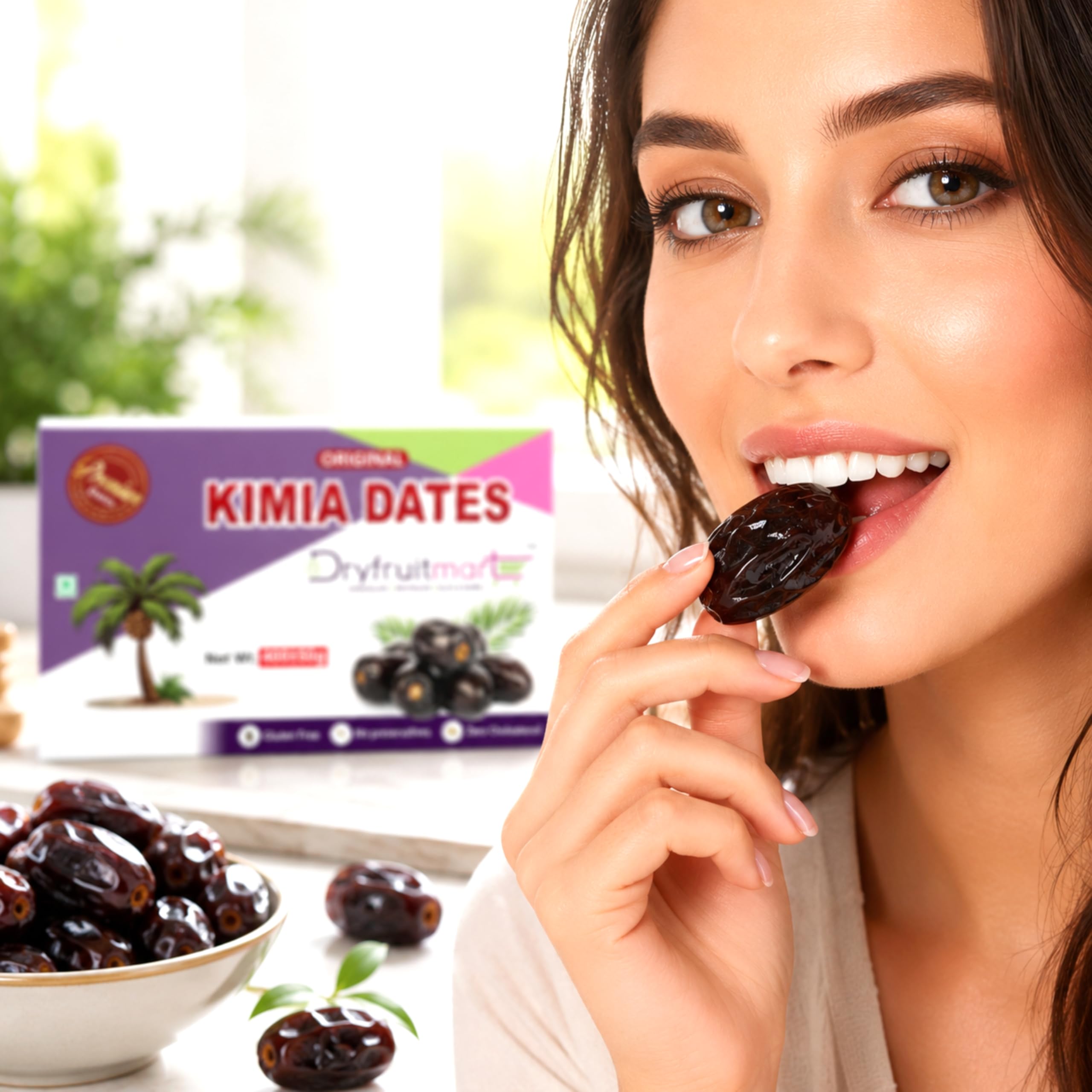 Dryfruit Mart Original Kimia Dates (khajoor), 400g | Soft Premium Khajoor for Instant Energy, Digestion & Bone Strength | 100% Natural, No Preservatives & Gluten Free (Pack Of 3) 1