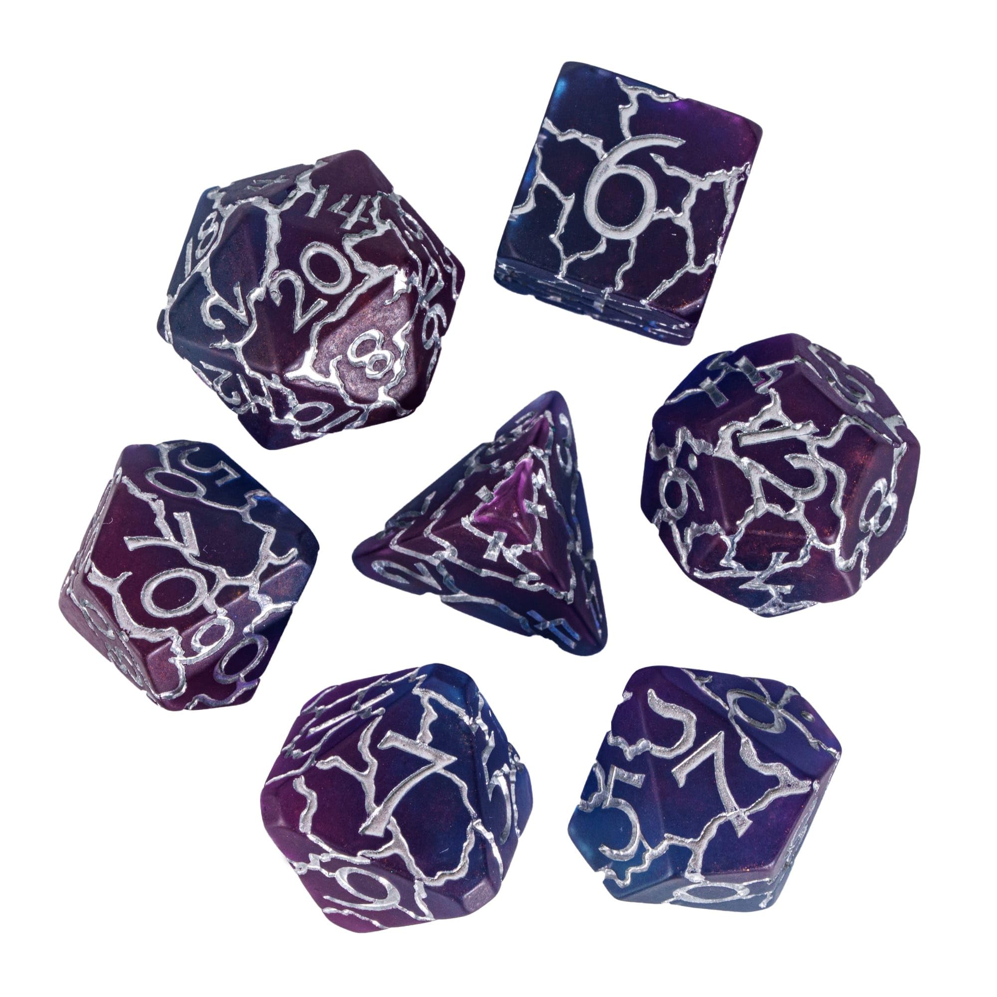 Rpg Dice Loop Crackle Design RPG Dice HDdais DND Dice Set 7PCS - Crackle Pattern ...