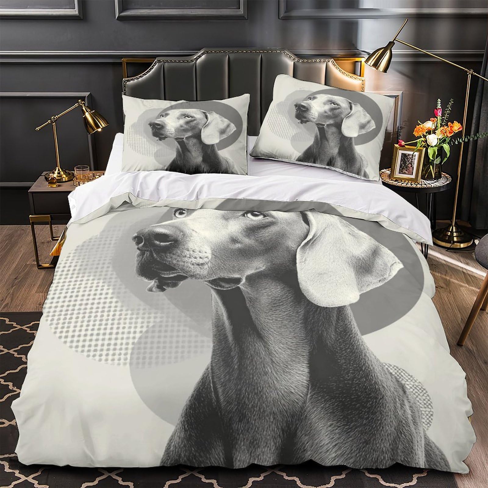 Parure de lit résistante et housse de couette zippée pour un lit super king confortable