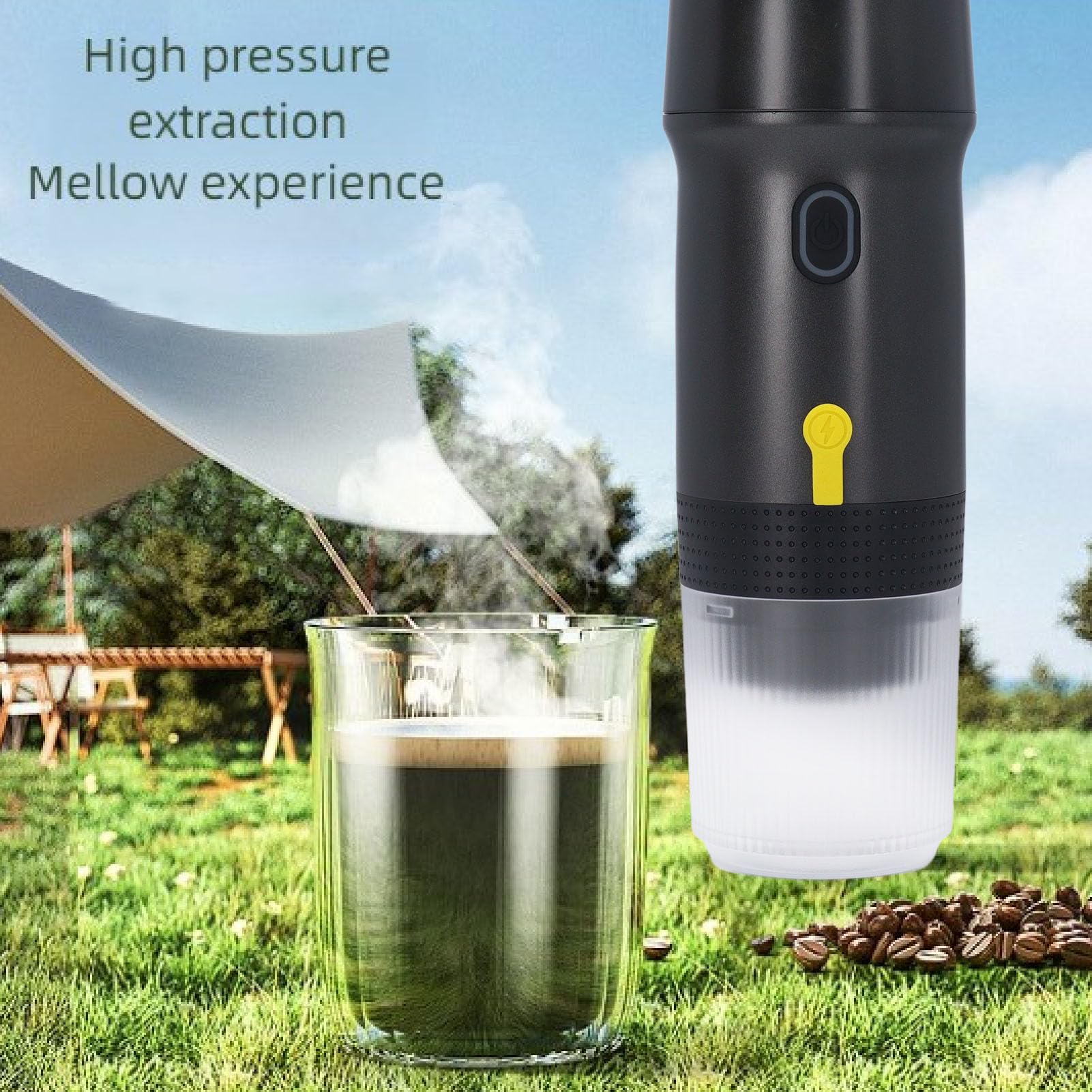 Asixxsix Cafetera Portátil Inalámbrica Tipo C – Recargable 1200mAh, K-Cup Y Café Molido, Para Viajes Y Camping