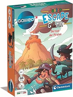 Comprar Clementoni Galileo Escape Game Junior – La Isla de los Piratas – Juego de Escape para niños a Partir de 6 años – Juego de Mesa y Juego Familiar 59337, 11,2 x 15,6 x 3,2 The Forest Stewardship Council