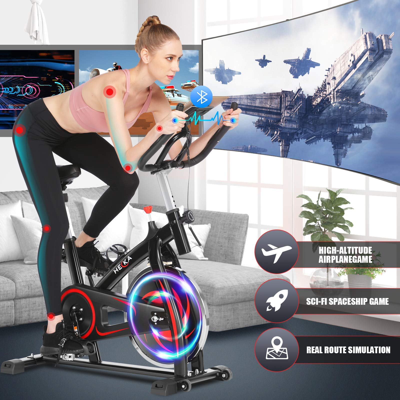 感謝セール)ランニングマシン・HEKAエクササイズバイクセット