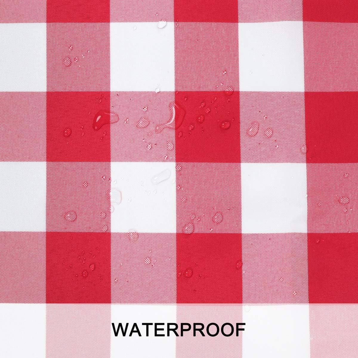 LEEVAN Buffalo Plaid Tablecloth Rectangle Stain Resistant, Spillproof and Washable Polyester Table Cover Checkered Gingham Table Cloth for Kitchen Dinner Farmhouse Red and White - 60x102 Inch