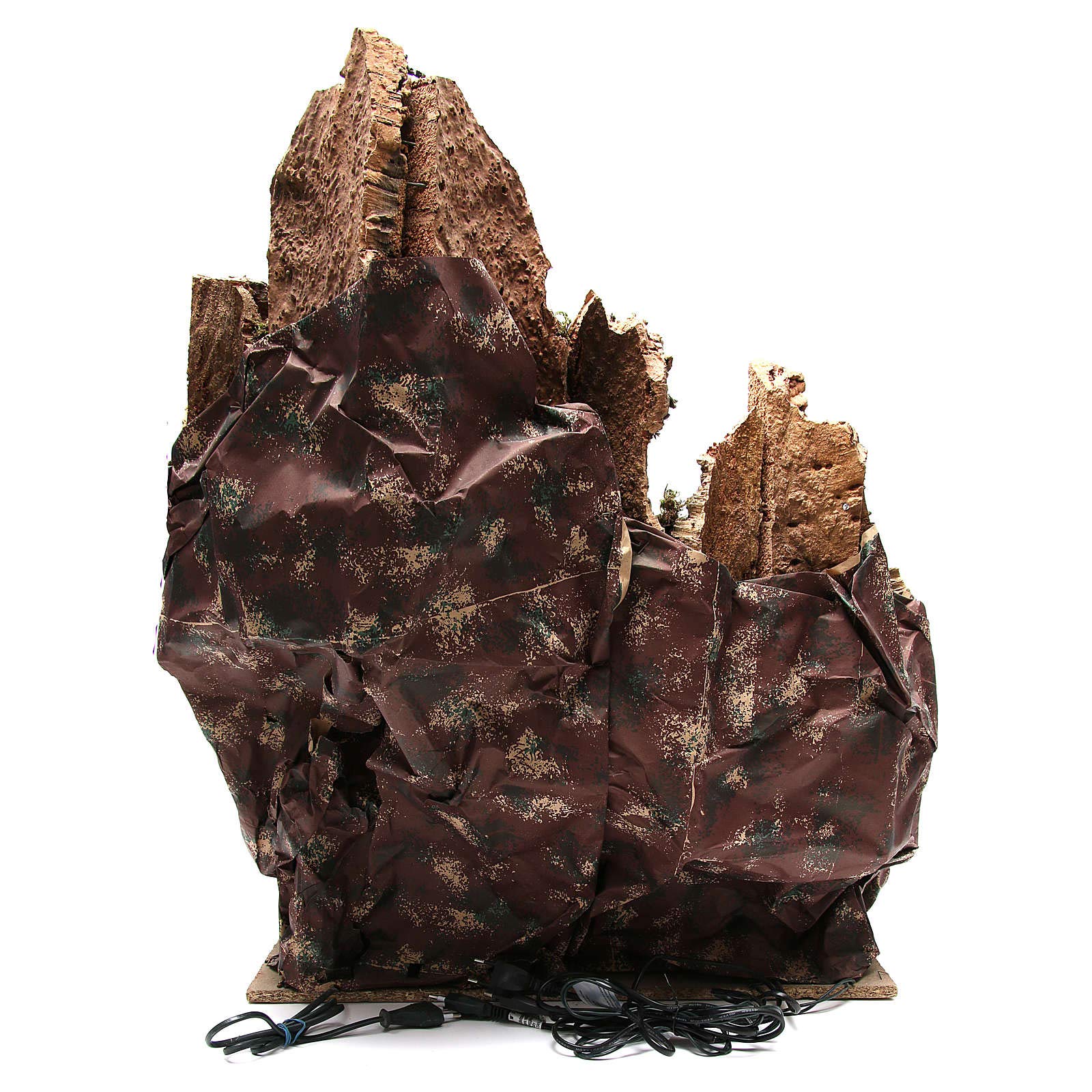 Holyart Presepe Napoletano: Borgo presepe illuminato ruscello con forno 80x62x58 cm
