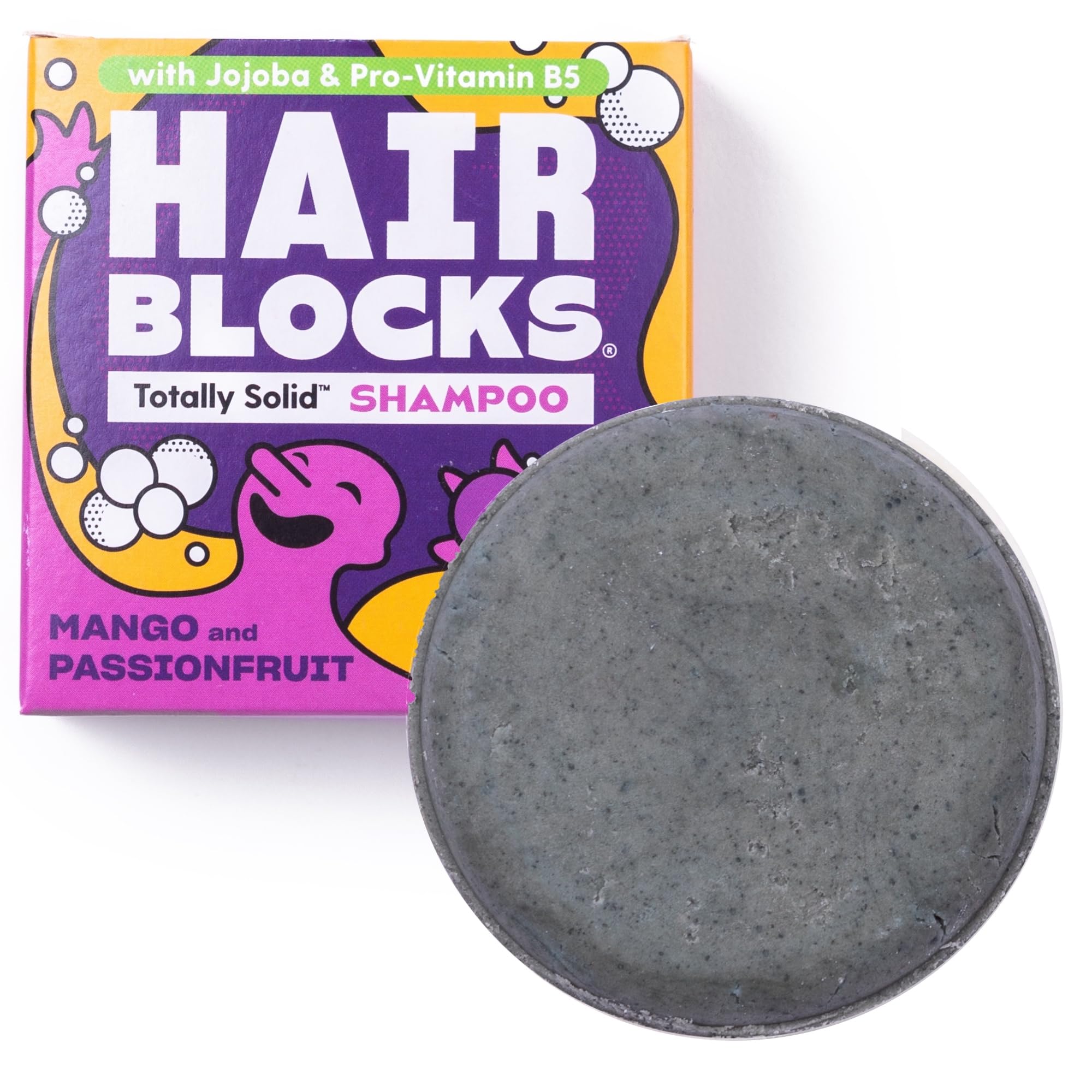 Showerblocks Hair Blocks Solid Shampoo Mango & Passionfruit - Plastic Free Vegan Shampoo Bars