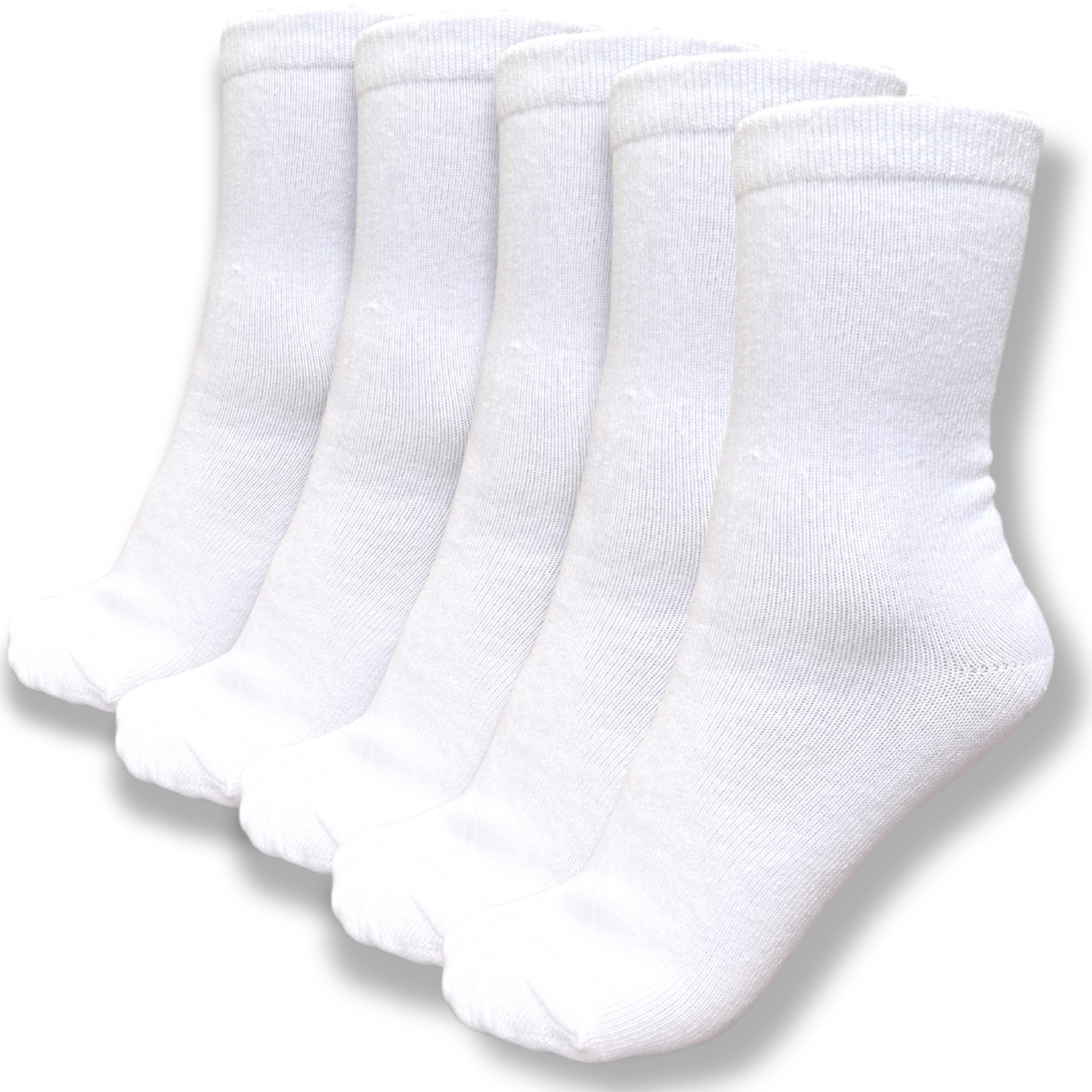 bisoo SET de 5 Pares de Calcetines Escolares de Algodon con Certificado Oeko-Tex para Uniforme Colegio - Elige tu Talla y Color