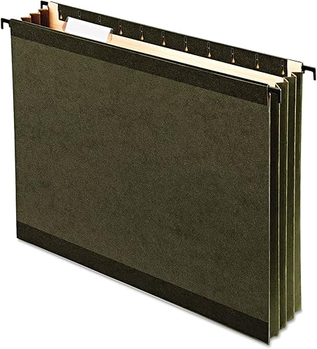 Pendaflex SureHook - Bolsillos colgantes reforzados de capacidad adicional, tamaño carta, verde estándar, 4PK (09217)