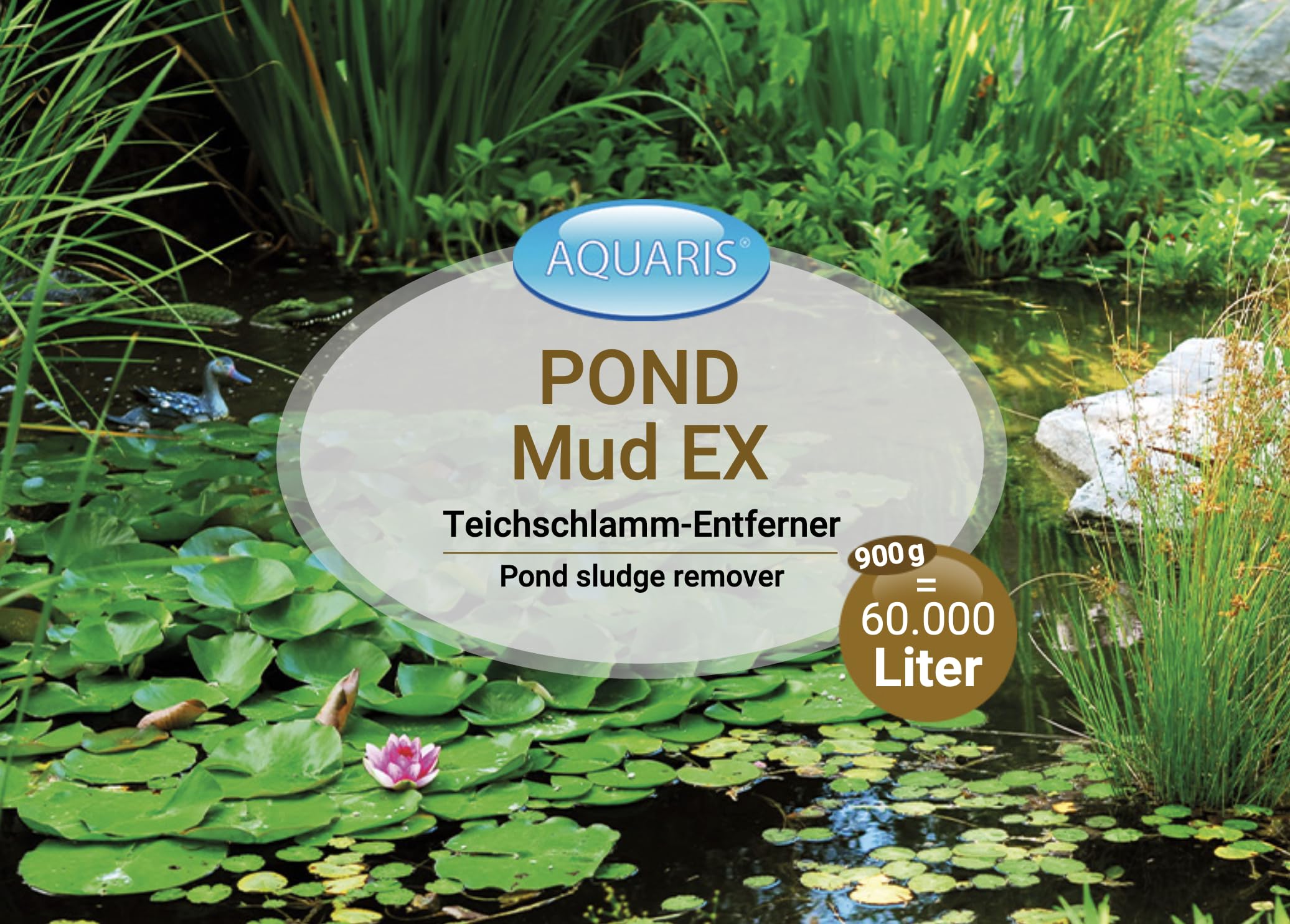 Aquaris Pond Mud EX - 900g. Productos para el Cuidado del Estanque para Peces de Estanque. Elimina el Lodo del Estanque de Forma Natural. Mejora la Calidad del Agua y Reduce Las Algas.