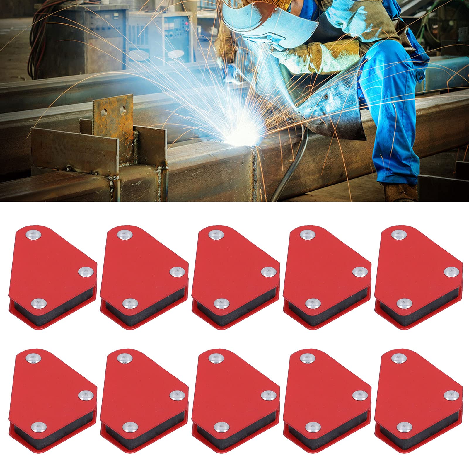 Set di magneti per saldatura da 10 pezzi - Supporti per saldatura multiangolo da 45, 90 e 135 gradi per attrezzature di saldatura e fabbricazione in officina - Strumenti fissi