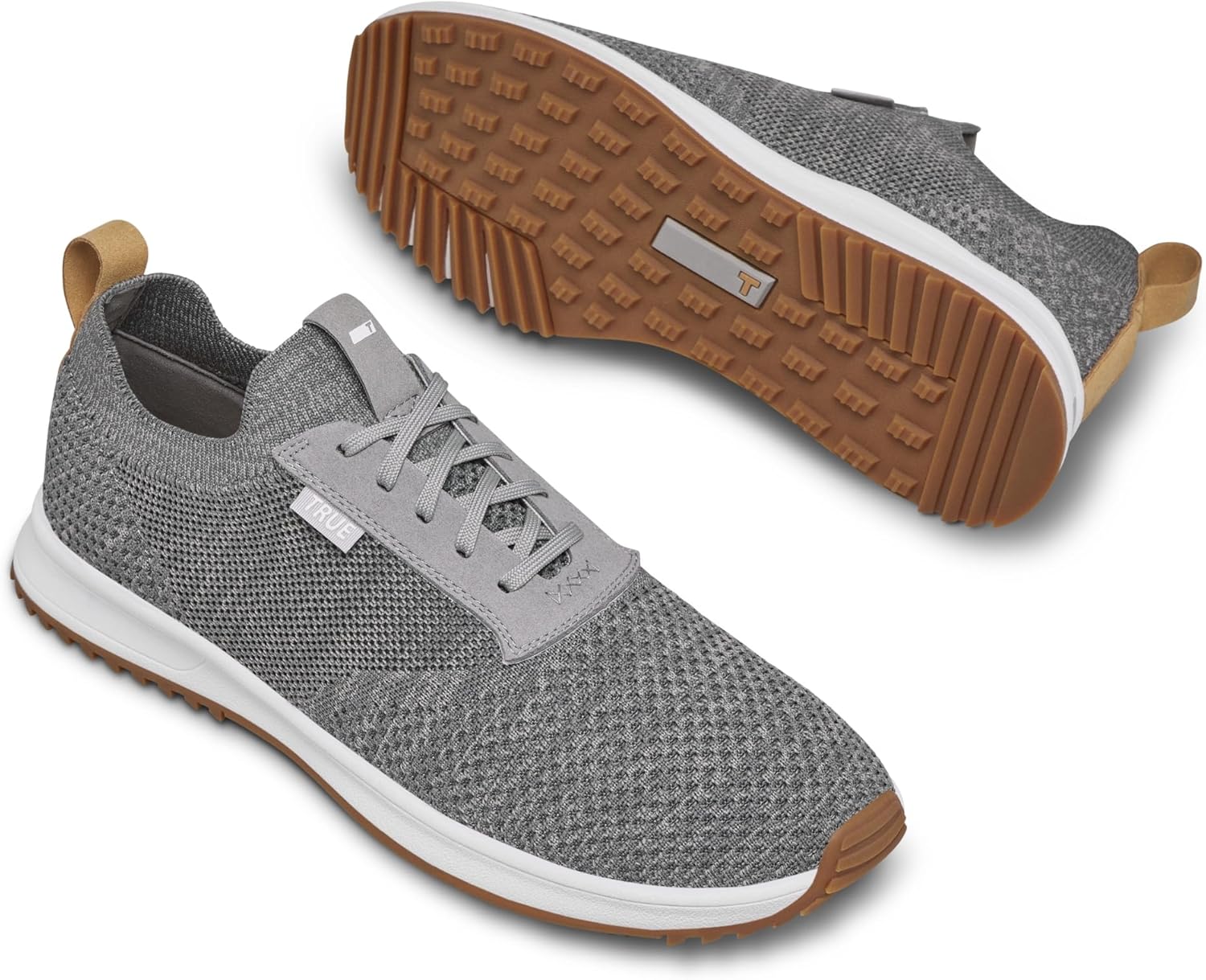 TRUE Linkswear All Day Knit Breathable Lightweight Golf and Lifestyle Shoe for Men's with Stretch Knit Upper and Versatile Traction