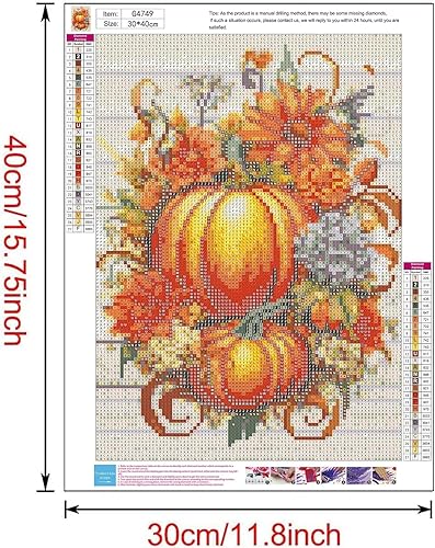 Miniatura 2 de MjhRcll Paquete de 6 kits de pintura de diamantes para adultos, kits de arte de diamantes de otoño 5D para adultos, principiantes, redondos,