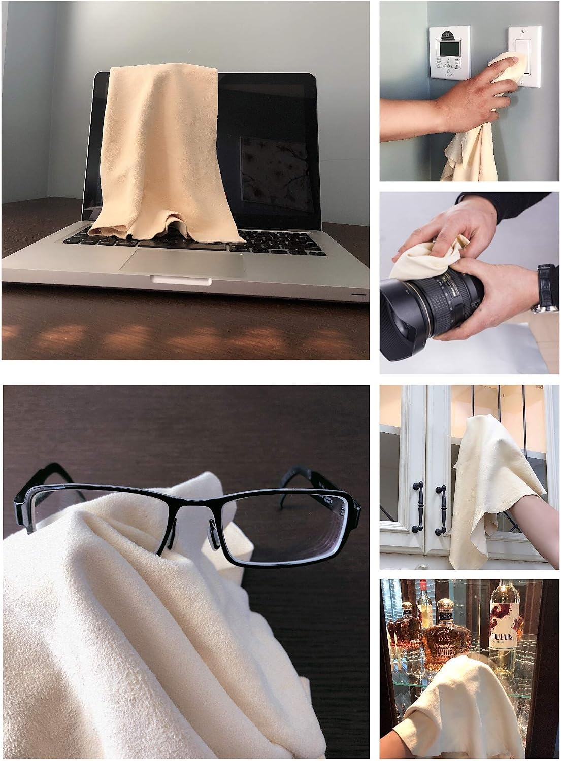 SHEEPSKIN ELITE Chamois Drying Cloth Car Drying Towel Real Leather Super Absorbent Fast Drying Natural Chamois Car Wash Cloth Accessory (2 SQ Each, 4 SQ FT in Total)