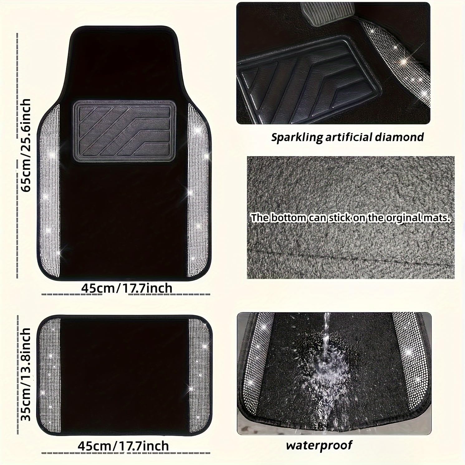 4 stuks auto vloermatten,Compatibel met Dodge Challenger