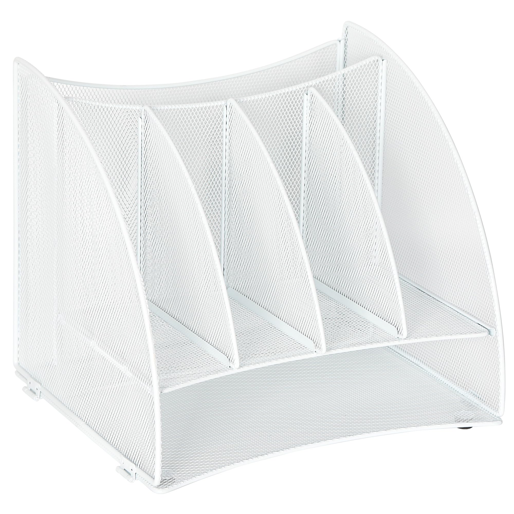 TQVAI Letter Tray Desk Tidy Organiser Document Holder Paper Storage Organiser Magazine File Holder, White