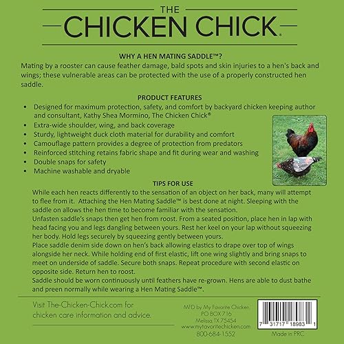 Miniatura 10 de The Chicken Chick Hen Mating Saddle Bantam S