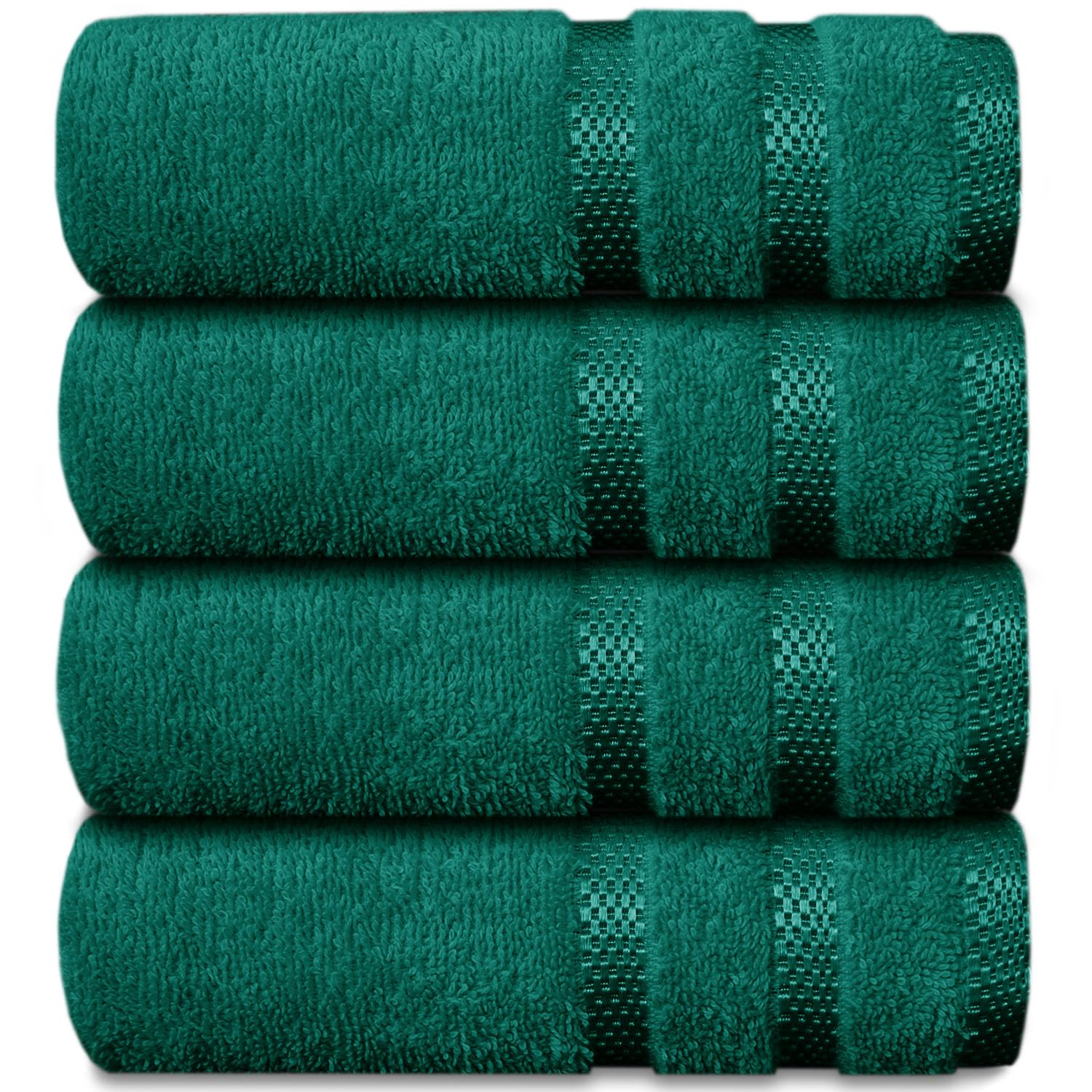 Casabella Luxury 4 Jade Hand Towels Splendid Quality - 100% Cotton Hand Towels for Bathroom (50X90 CM) - Towels for Kitchen, Hotel, Gym