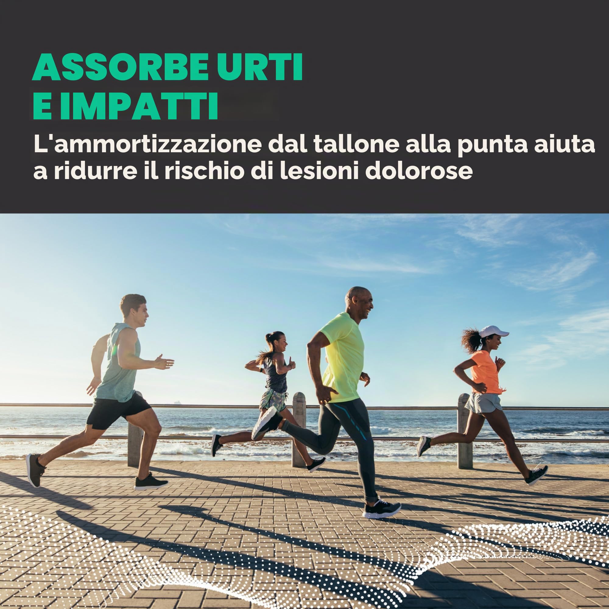 Spenco - Solette Cross Trainer Polysorb per scarpe da uomo con ammortizzazione e supporto dell’arco plantare, per attività fisica, 47-48,5
