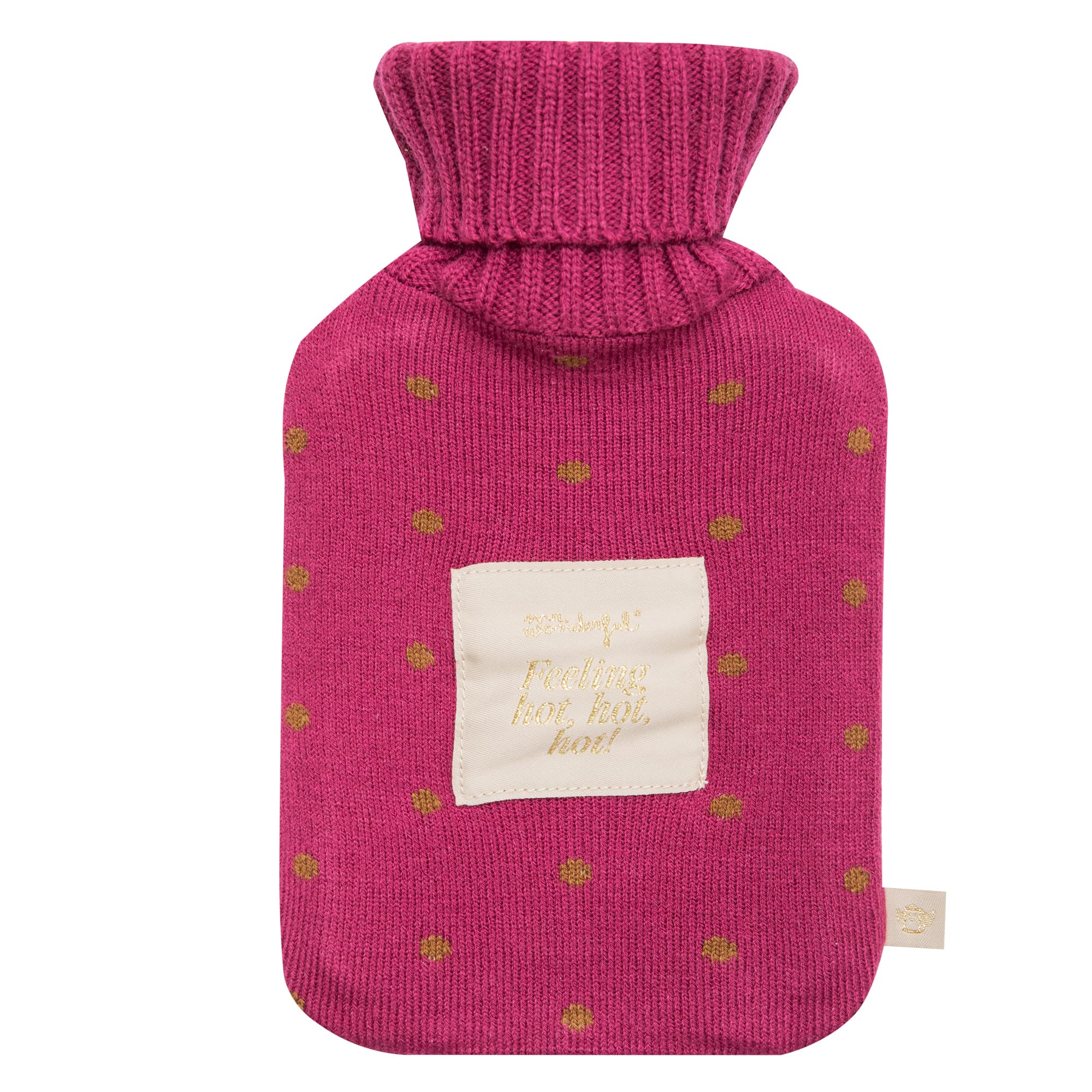 Mr. Wonderful - Bouillotte - Feeling Hot, Hot, Hot! - Bouillotte en Coton avec Un Message Amusant - Capacité : 1 Litre