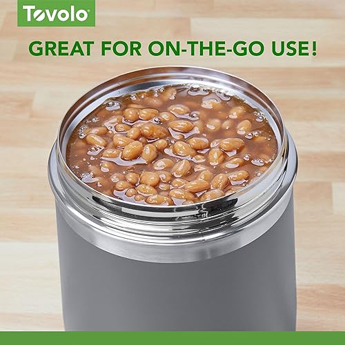 Miniatura 2 de Tovolo Contenedor de comida aislado de 2 cuartos de galón de capacidad, termo para alimentos calientes y fríos, acero inoxidable, doble pared