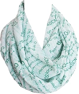 Etwoa Chemistry Formula Infinity Scarf Circle Loop Tube Scarf (Green)