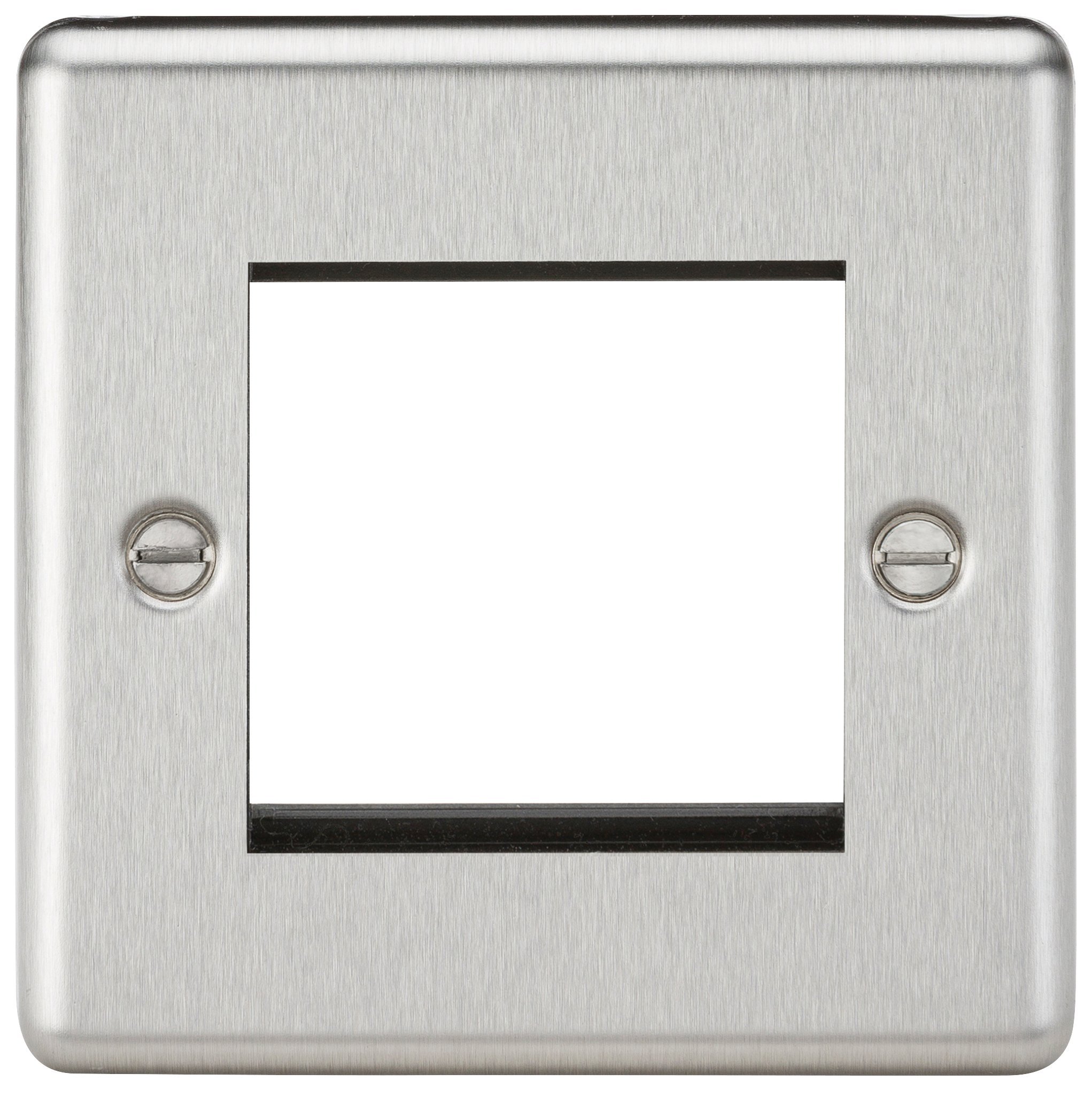 Knightsbridge Chrome 2G Modular Faceplate - Rounded Edge Brushed