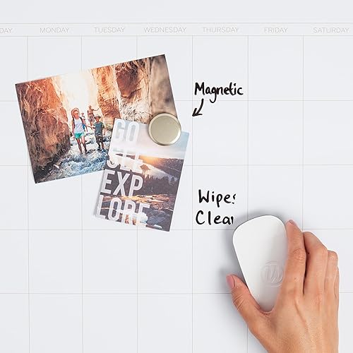 Miniatura 10 de U Brands - Pizarra magnética de borrado en seco con calendario mensual 20 x 16 pulgadas marco de aluminio dorado 364U00-01