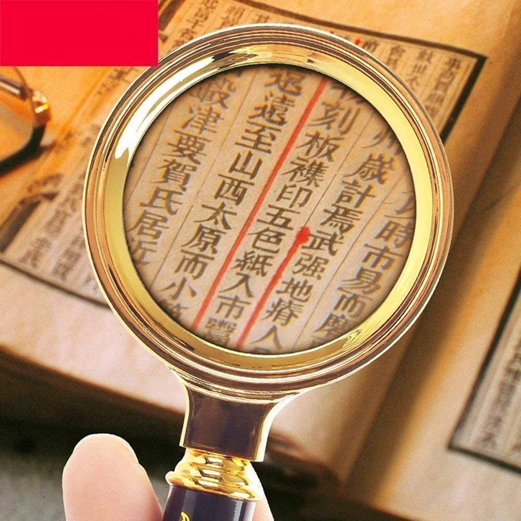 Lupen,80Mm Handheld Magnifyiglass Mit Holzgriff 10,Maximalgröße Lightireadimanipfier