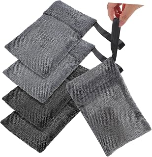 SHERCHPRY 4Piezas Bolsa de Jabón Exfoliante Ducha Bolsa de Jabón Suave y Agradable Almacenamiento Práctico con Cuerda de Ondulada