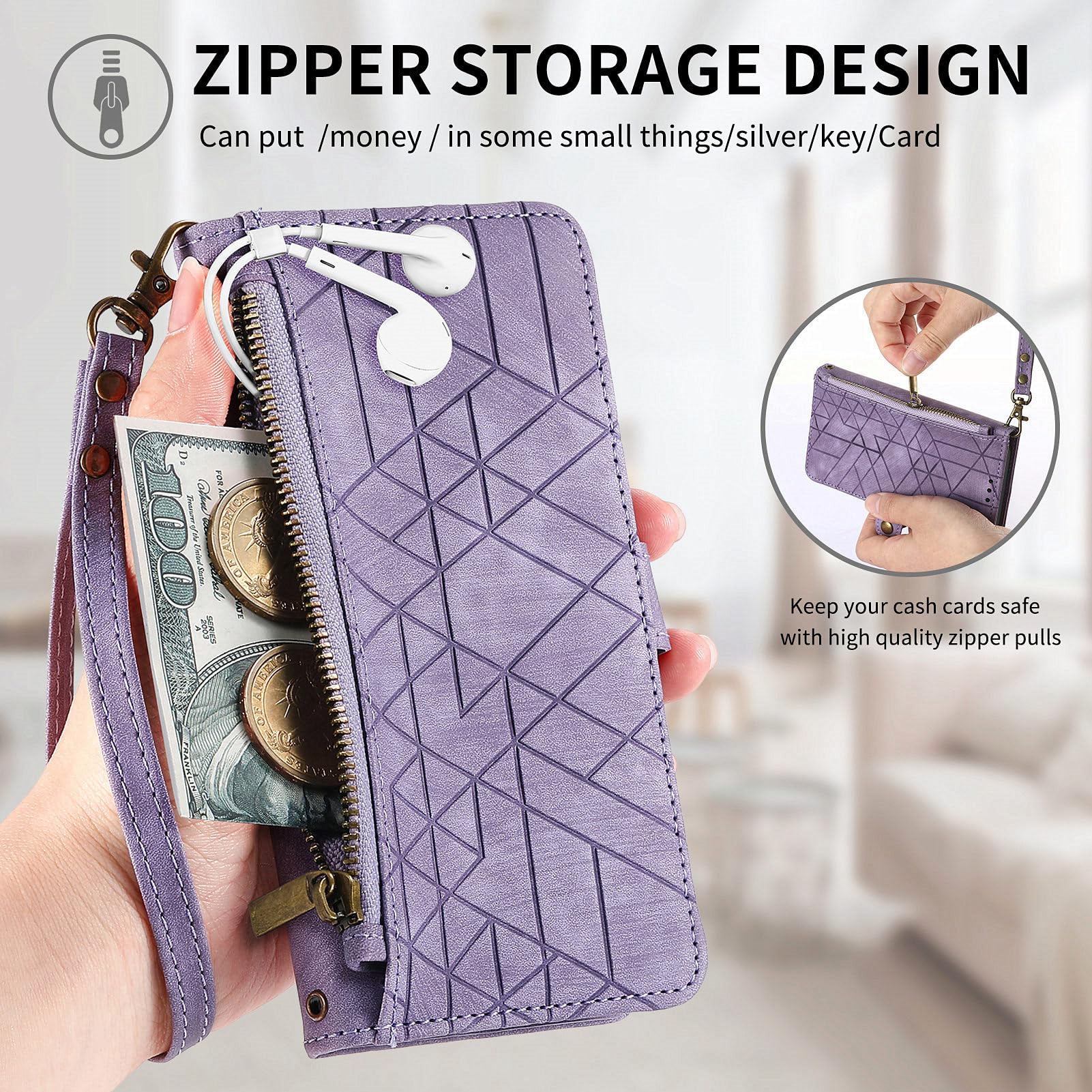 BeyondTop Cover per Oppo Find X3 PRO, Funzione Stand Cover di Vera Pelle Case, Flip Vera Pelle Custodia per Oppo Find X3 PRO-Blu