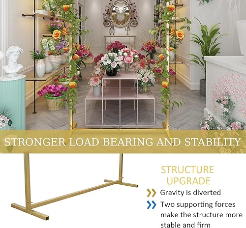 Miniatura 6 de TDDFLO Kit de arco de globo cuadrado dorado de 4 pies para decoración de fiestas, círculo de boda, arco de flores, soporte para anillo