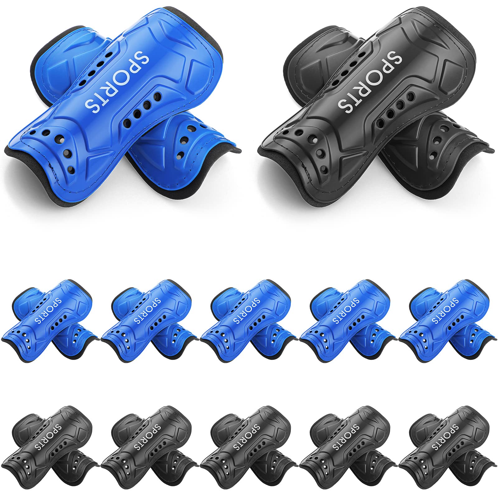 Civaner 12 Pairs Youth Soccer Shin Guards