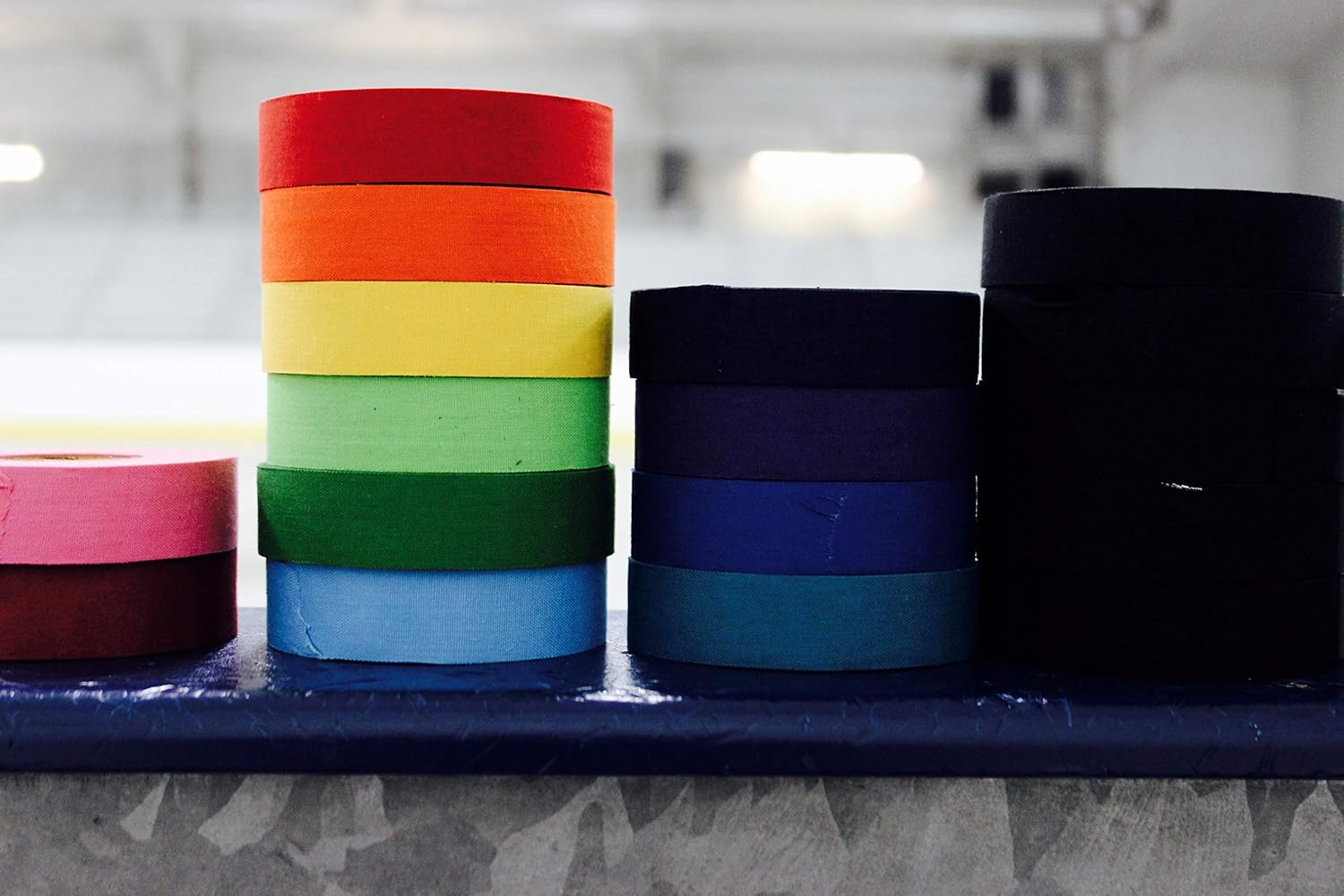 Howies Colored Shin Pad Hockey Tape 12 Pack | 1" Sock & Shin Pad Tape for Hockey, Soccer, Lax, Sports | Multiple Colors | Strong Grip, Durable, Long-Lasting | Made in USA