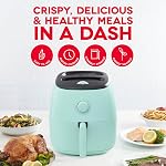 Dash Tasti-Crisp™ Air Fryer - AirCrisp® Technology - Compact Design with Adjustable Temperature Control - Nonstick Fry Basket & Auto Shut-Off Feature - 6 Quarts - Aqua