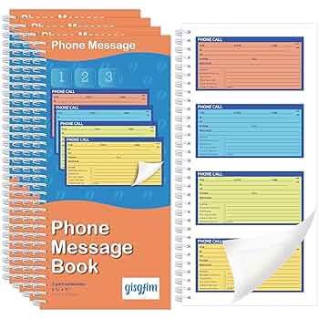 【earBOOKS】MESSAGE IN A BOX Amazon.com : Spiral Bound Phone Message Book 5-1/4x11inch