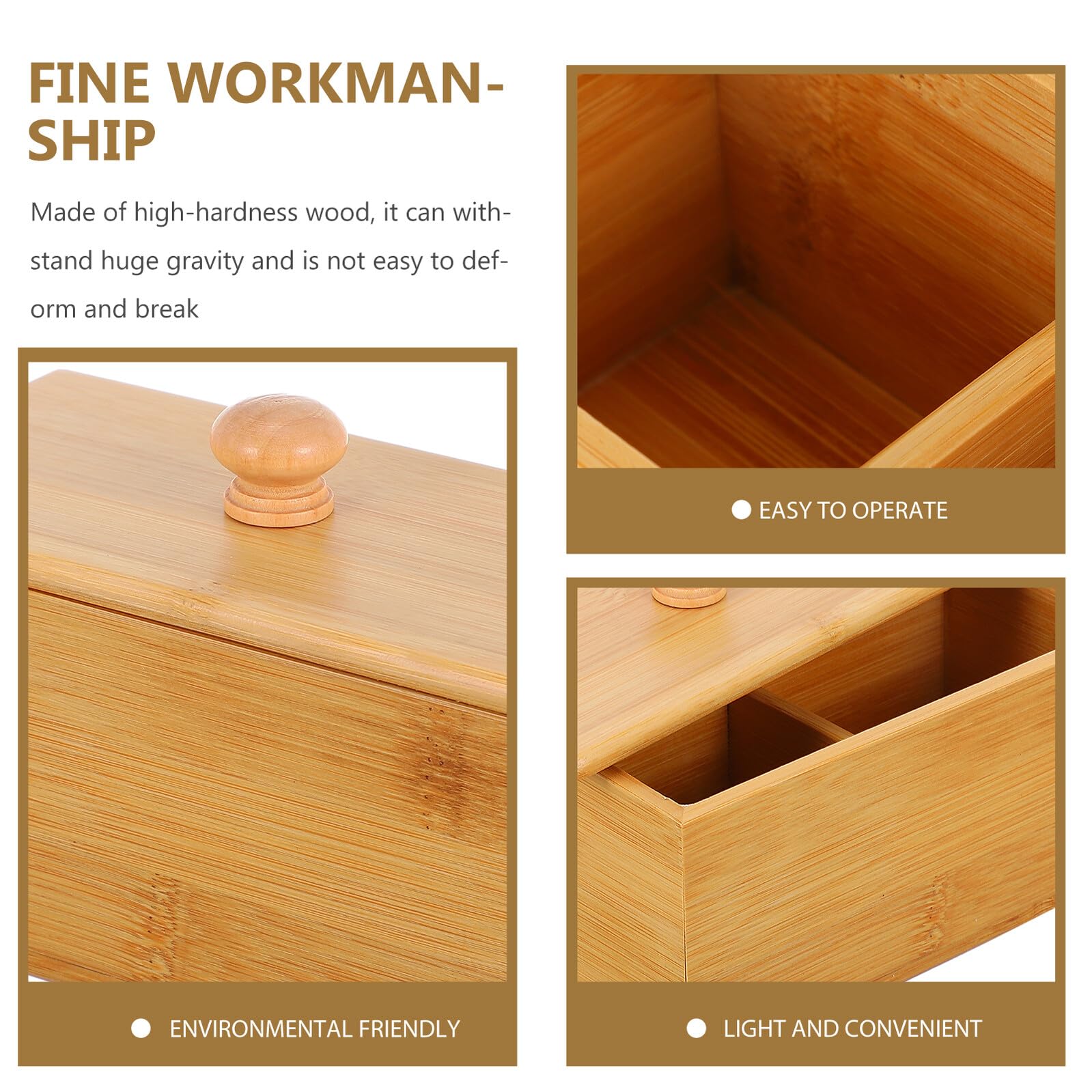 Alipis Doppeltes Holz teebeutel aufbewahrungsbox mit Deckel Vielseitiger Organizer für Kaffee Zuckerbeutel Dekorative Aufbewahrungslösung für Büro Küche und Hotel Langlebig und Praktisch