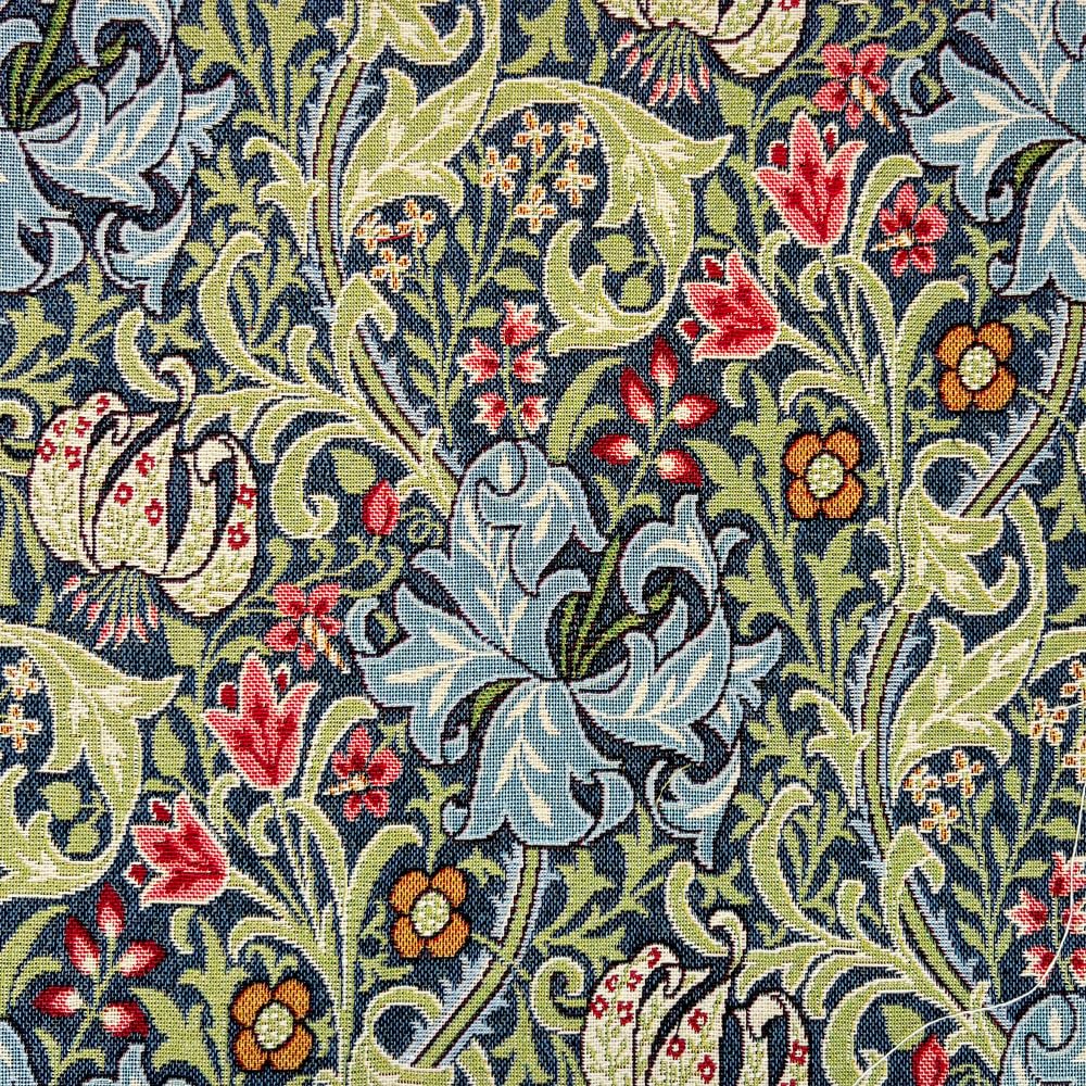Oh Sew Crafty Limited Golden Tapestry Fabric William Morris Lily Floral Flower Damask (Sold Per Half Metre)