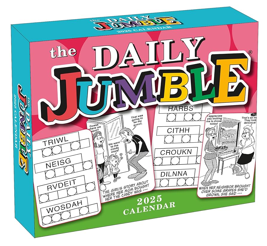 Amazon.com : The Daily JUMBLE 2025 Daily Desk Calendar – Boxed Page-a-Day Word Puzzle Calendar with Classic Jumbles, Anagrams & Brain Teasers : Office Products amazon-com-the-daily-jumble-2025-daily-desk-calendar-boxed-page-a-day-word-puzzle-calendar-with-classic-jumbles-anagrams-brain-teasers-office-products