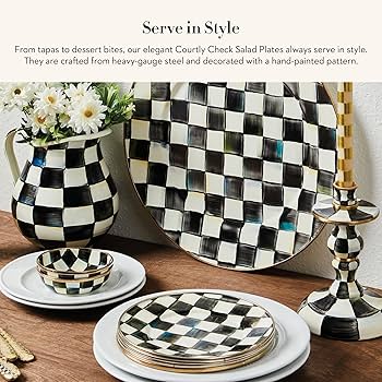 Amazon.com | MACKENZIE-CHILDS Enamel Salad and Dessert Plate