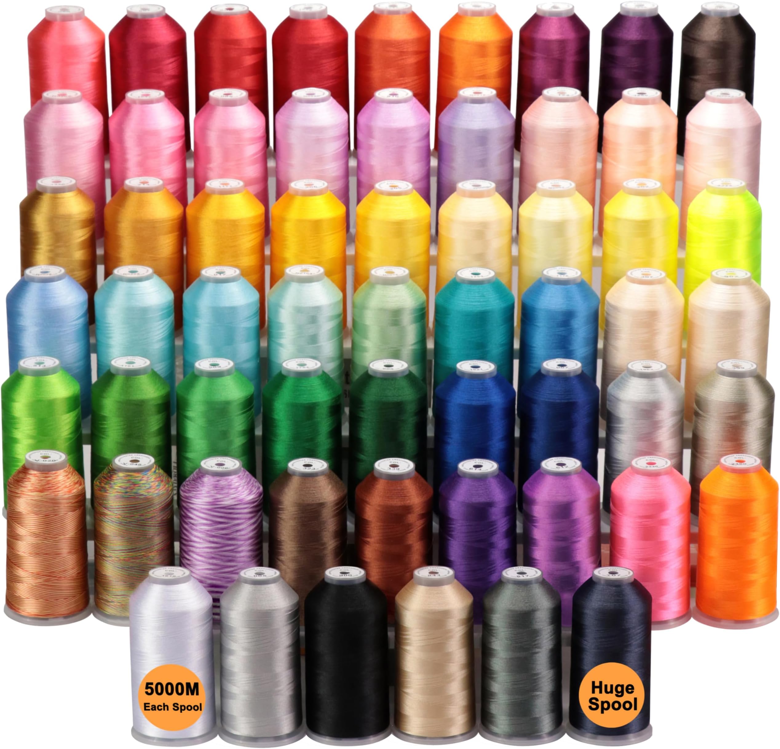 New brothread 60 Assorted Colour Huge Spool 5000M Machine Embroidery Thread