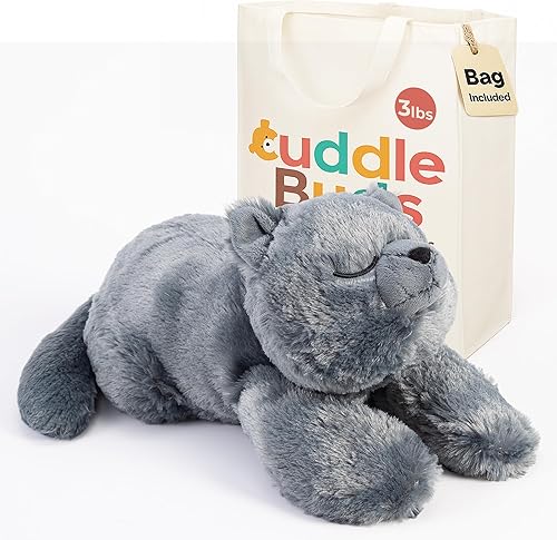 Miniatura 10 de Animales de peluche suaves con peso de 3 libras para necesidades sensoriales y relajación, animales de peluche con peso de 20 pulgadas para adultos